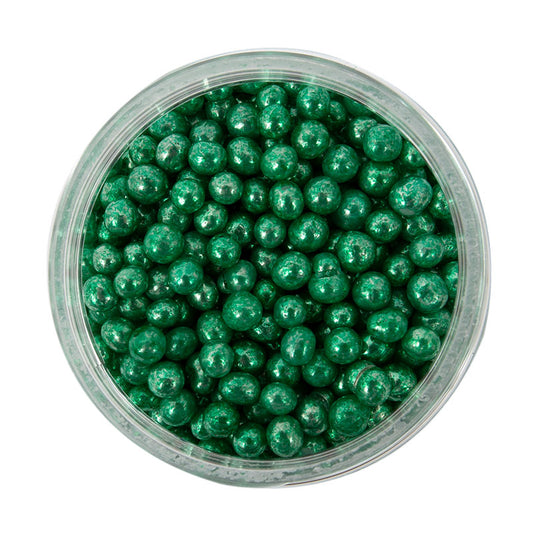 CACHOUS GREEN 4MM (85G) SUGAR PEARLS