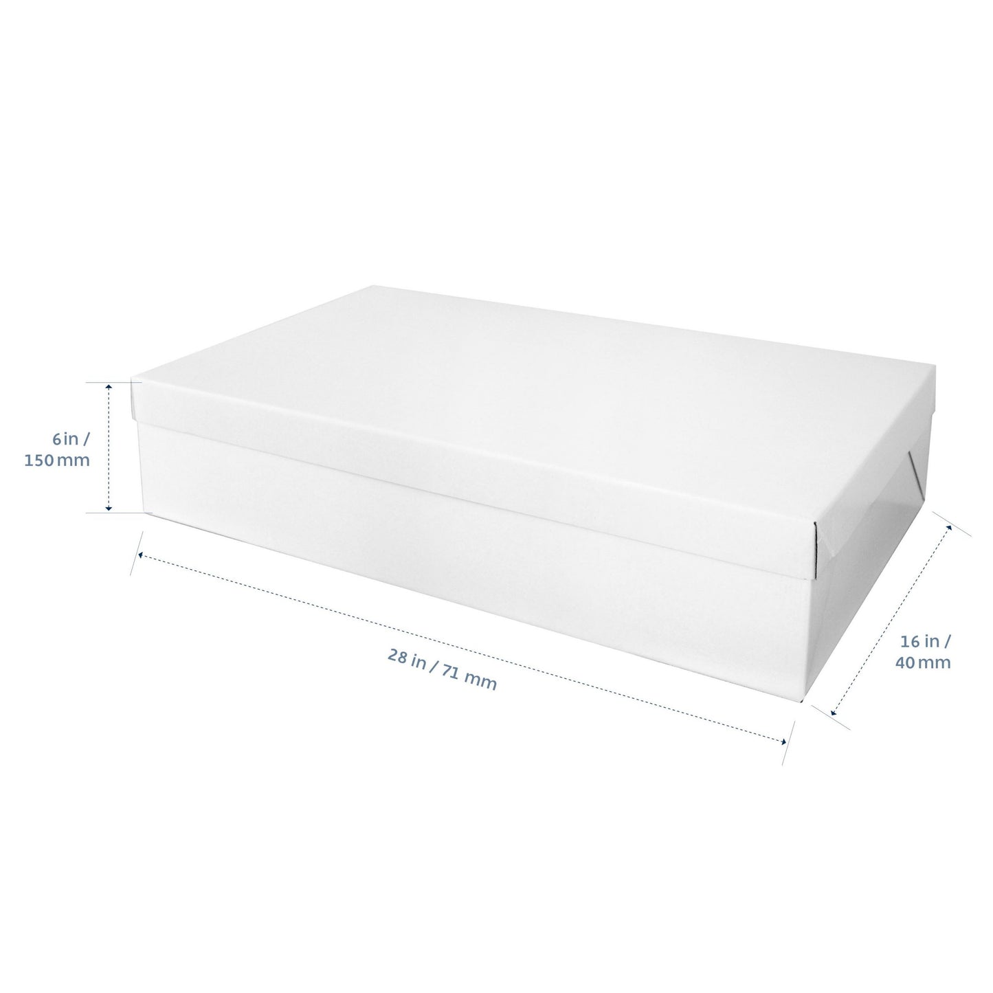 RECTANGLE/FULL SLAB CAKE BOX WITH LID 28X16X6
