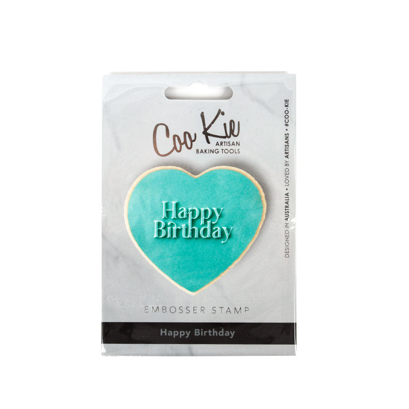 COO KIE EMBOSSER STAMP - HAPPY BIRTHDAY 1 - DEBOSSERS