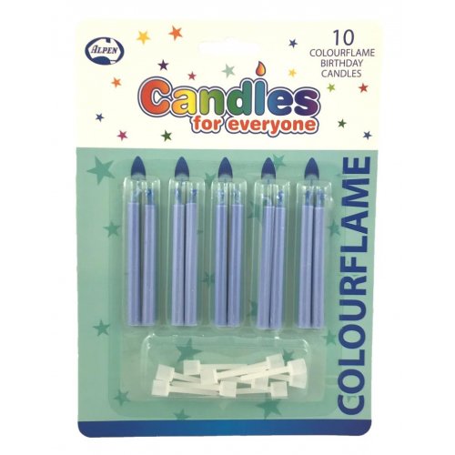 Colourflame Candles Blue with holders OTHER CANDLES