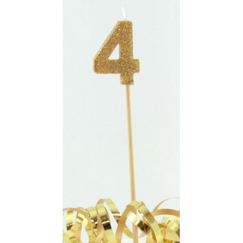 Gold Glitter Long Stick Candle 4