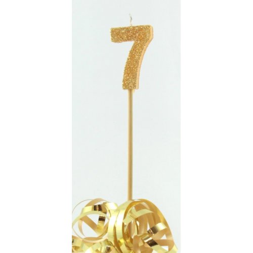 Gold Glitter Long Stick Candle 7