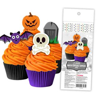 HALLOWEEN | EDIBLE WAFER CUPCAKE TOPPERS 16 PIECES