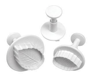 MONDO ROSE LEAF PLUNGER CUTTER SET 3 PCE