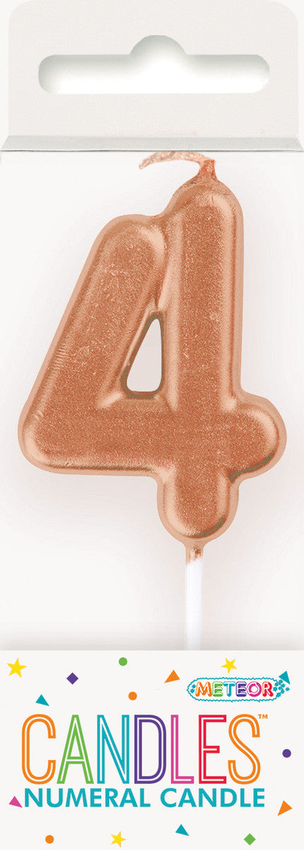 MINI ROSE GOLD NUMERAL PICK CANDLES - 4