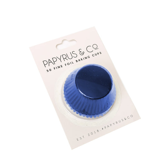 MEDIUM NAVY FOIL BAKING CUPS (50 PACK)