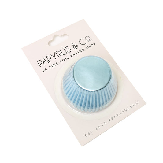 MEDIUM PASTEL BLUE FOIL BAKING CUPS (50