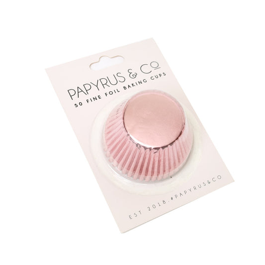 MEDIUM PASTEL PINK FOIL BAKING CUPS (50