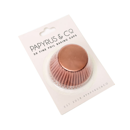 MEDIUM ROSE GOLD FOIL BAKING CUPS (50 PA