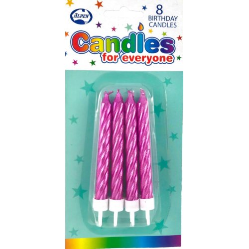 Metallic Pink Jumbo Candles with holders OTHER CANDLES