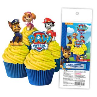 PAW PATROL | EDIBLE WAFER CUPCAKE TOPPER 16 PIECES