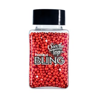 OTT BLING SPRINKLES - RED 60G SUGAR PEARLS