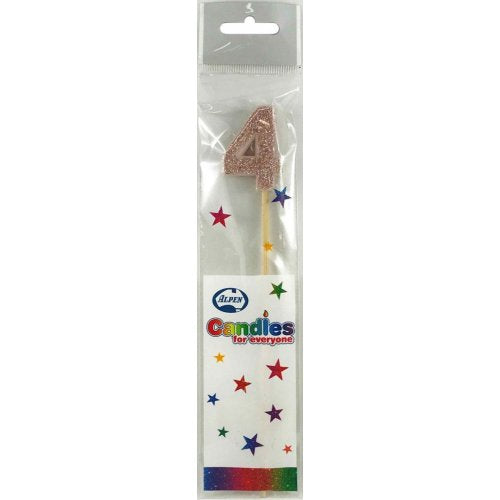 Rose Gold Glitter Long Stick Candle 4