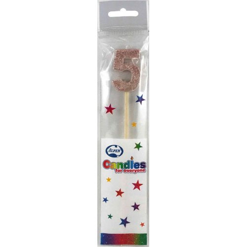 Rose Gold Glitter Long Stick Candle 5