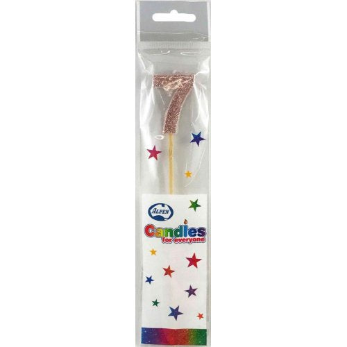 Rose Gold Glitter Long Stick Candle 7