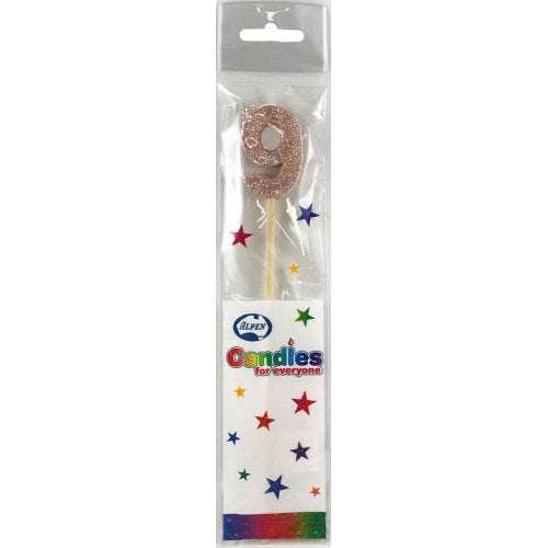 Rose Gold Glitter Long Stick Candle 9