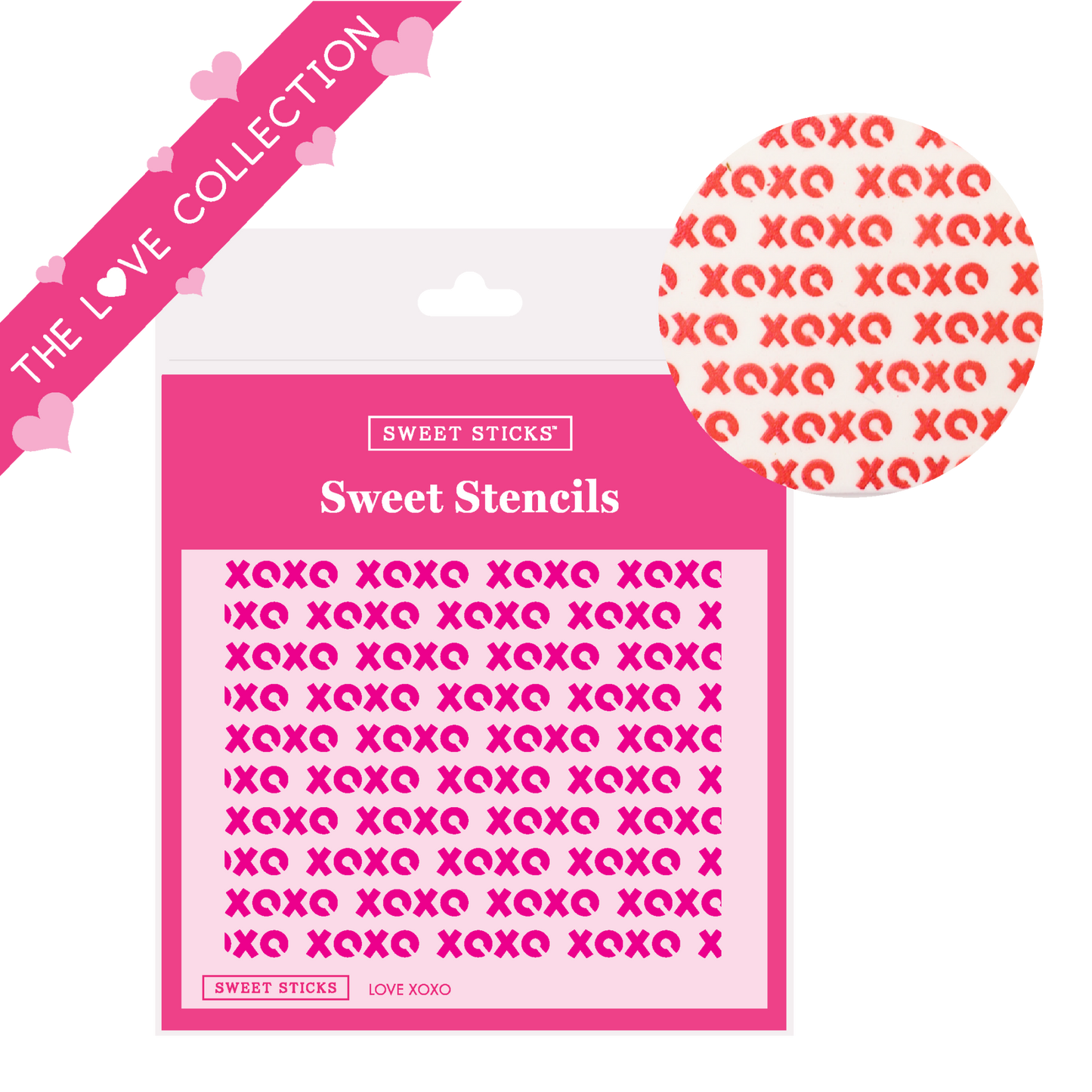 Love XOXO Sweet Sticks Stencil