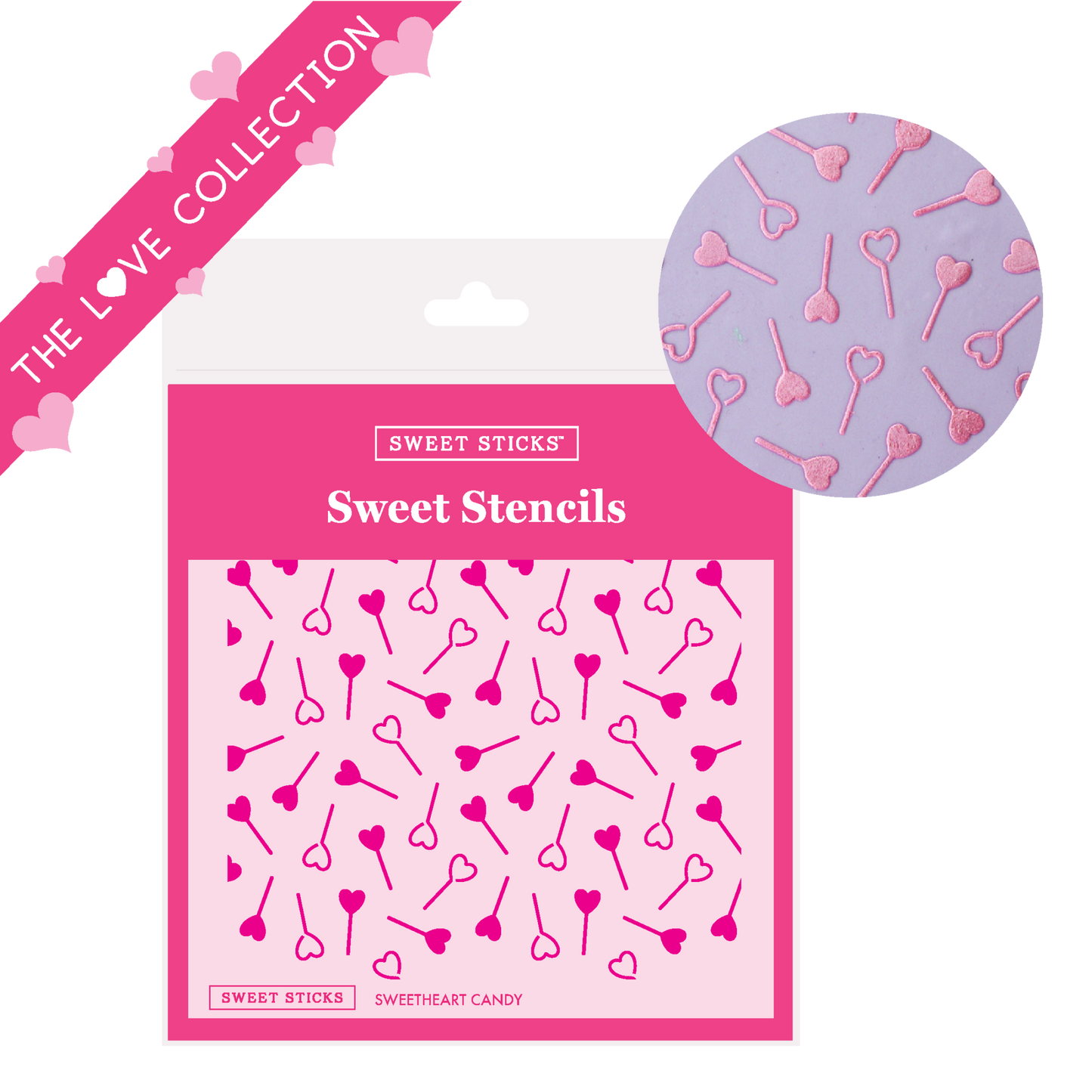 Sweetheart Candy Sweet Sticks Stencil