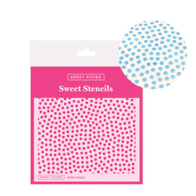 Retro Polka Sweet Sticks Stencil