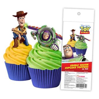 TOY STORY - EDIBLE WAFER CUPCAKE TOPPERS 16 PIECES