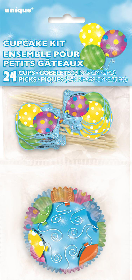 Twinkle Balloon Cupcake Kit For 24