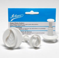 ATECO CURVED LEAF SUGAR PASTE PLUNGER CUTTERS