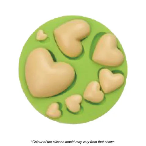 ASSORTED HEART FONDANT SILICONE MOULD
