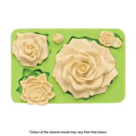 ASSORTED ROSE FONDANT SILICONE MOULD
