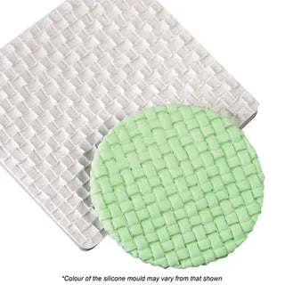 WICKER WEAVE SILICONE FONDANT MOULD