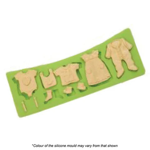 BABY CLOTHES FONDANT SILICONE MOULD