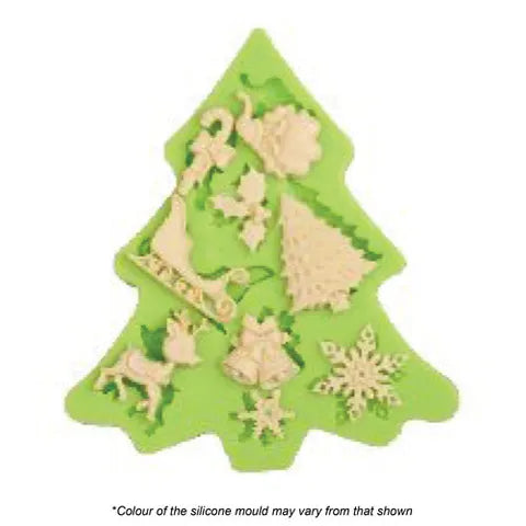 CHRISTMAS ASSORTMENT FONDANT SILICONE MOULD