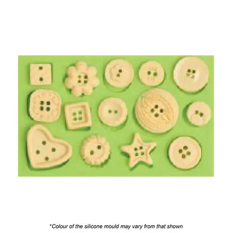 ASSORTED BUTTON FONDANT SILICONE MOULD