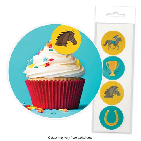 MELBOURNE CUP | WAFER CUPCAKE TOPPERS | PACKET OF 16