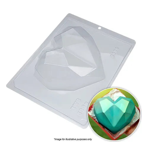 LARGE GEO HEART MOULD | 3 PIECE 9838 BWB