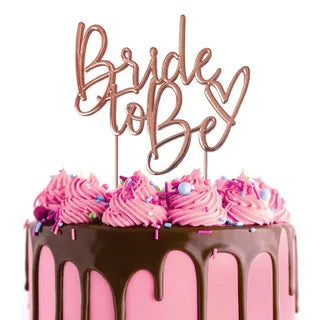 CAKE CRAFT | ROSE GOLD METAL CAKE TOPPER | BRIDE TO BE