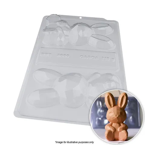 SITTING GEODE RABBIT MOULD 3660 BWB