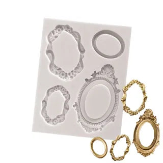 OVAL PICTURE FRAME | FONDANT SILICONE MOULD