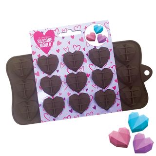 15 GEO HEART | SILICONE CHOCOLATE MOULD
