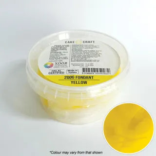 CAKE CRAFT | FONDANT | YELLOW | 200G FONDANT