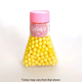 SPRINKD | 6MM LIGHT YELLOW FLOSS BALL SUGAR PEARLS