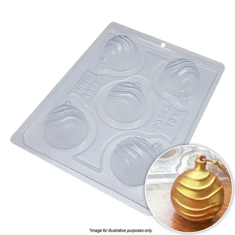 CHRISTMAS BAUBLE WAVES MOULD | 3 PIECE BWB