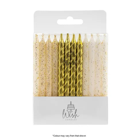 WISH | SPIRAL MIX | GOLD | 24 CANDLES OTHER CANDLES