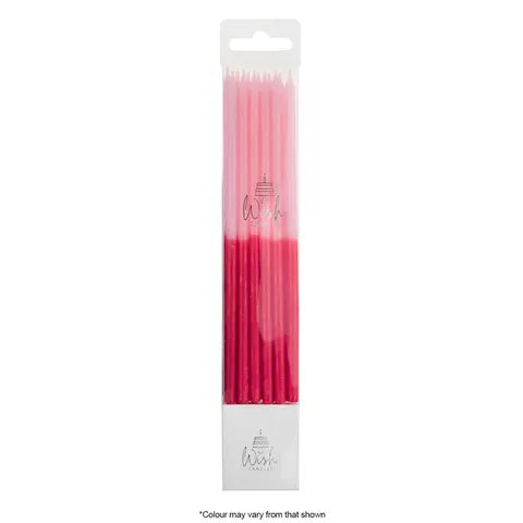WISH | 12CM BLOCK COLOUR CANDLES | PINK TALL