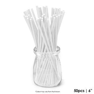 CAKE CRAFT | 6 INCH LOLLIPOP STICKS | WHITE