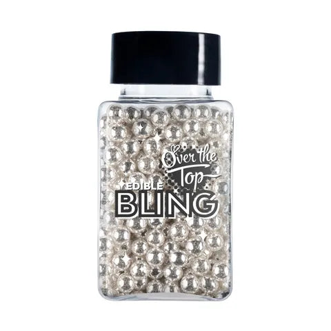 OTT BLING SILVER PEARLS 80G - 4MM SUGAR PEARLS