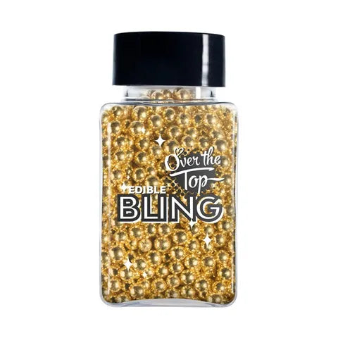 OTT BLING GOLD PEARLS 80G - 4MM SUGAR PEARLS