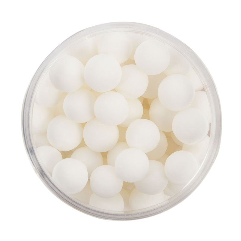 CACHOUS PEARL BEADS MATTE WHITE 8MM 85G SUGAR PEARLS