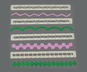 FMM STRAIGHT FRILL GEOMETRIC EDGING SET CUTTERS