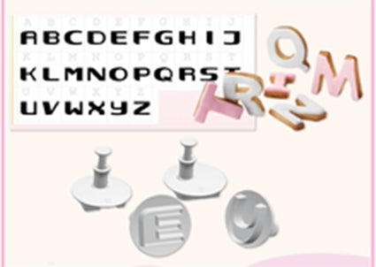 MODERN FONT ALPHABET PLUNGER CUTTERS SET