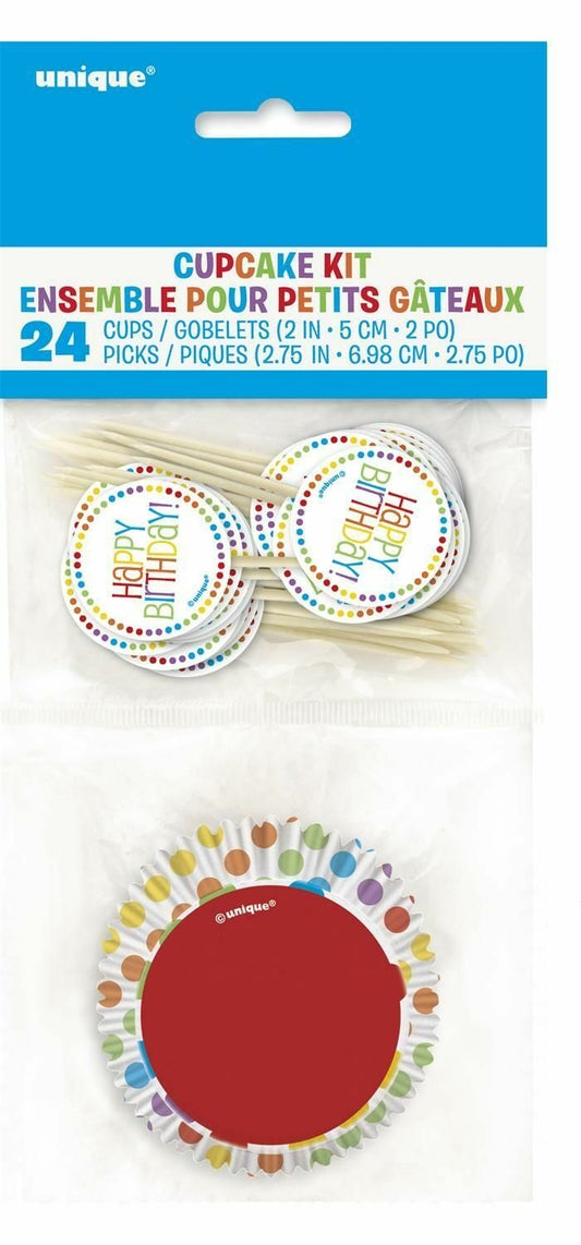 Rainbow Cupcake Kit For 24